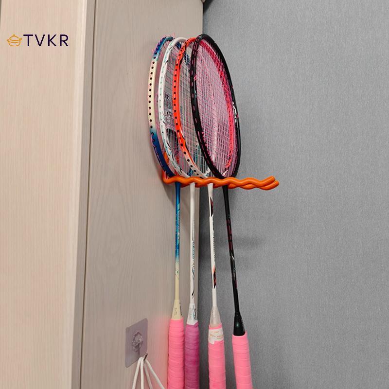 TVKR Treo Tường Raet Giá Đỡ Tennis Raet Giá Đỡ Cầu Lông Raet Giá Đỡ Sóng Tường Móc Lưu Trữ Giữ Nhiều Vợt Ra OIK