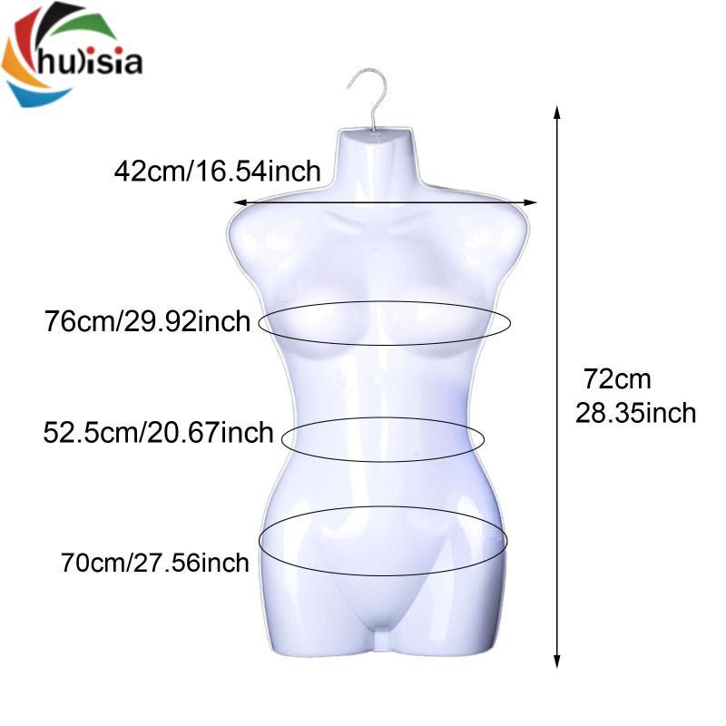 Chalisia Treo Ma-nơ-canh Cơ Thể Nữ Torso Mẫu Chống Đỡ, Móc Treo Ma-nơ-canh Hiển Thị Trang Phục, Bộ Đồ Ngủ, Trang Trọng, Quần Áo Bơi