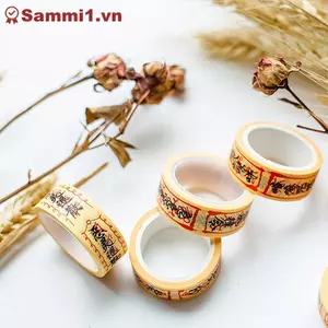 ZK Cần Câu Rune Washi Bộ Băng 60-100 Cuộn Vintage DIY Thủ Công Gói Quà Tạp Chí VN