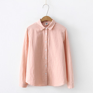 Áo sơ mi nữ thời trang mới tay dài sợi cotton, màu trơn, thoải mái cho công sở và hàng ngày