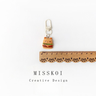 MISMEMO Vui Mô Phỏng Bánh Mì Pháp Burger Móc Khóa Sáng Tạo Độc Đáo Phụ Kiện Nhỏ Đơn Giản Đồ Trang Trí Hàng Ngày Mặt Dây Chuyền