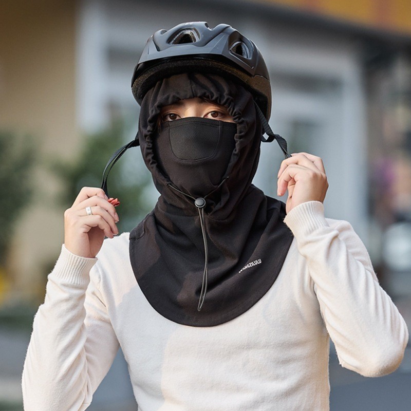 Mũ trùm đầu kèm mặt nạ phong cách Ninja chống nắng cho nam nữ đi xe