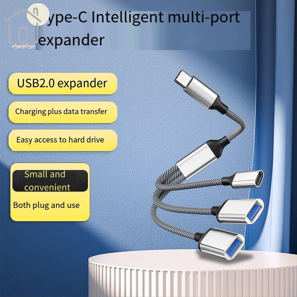 Cáp chia USB Bộ chia nguồn dữ liệu Bộ chuyển đổi chia nguồn USB C Bộ chuyển đổi điện thoại cáp OTG, cho điện thoại Máy tính bảng máy tính xách tay, Dễ sử dụng