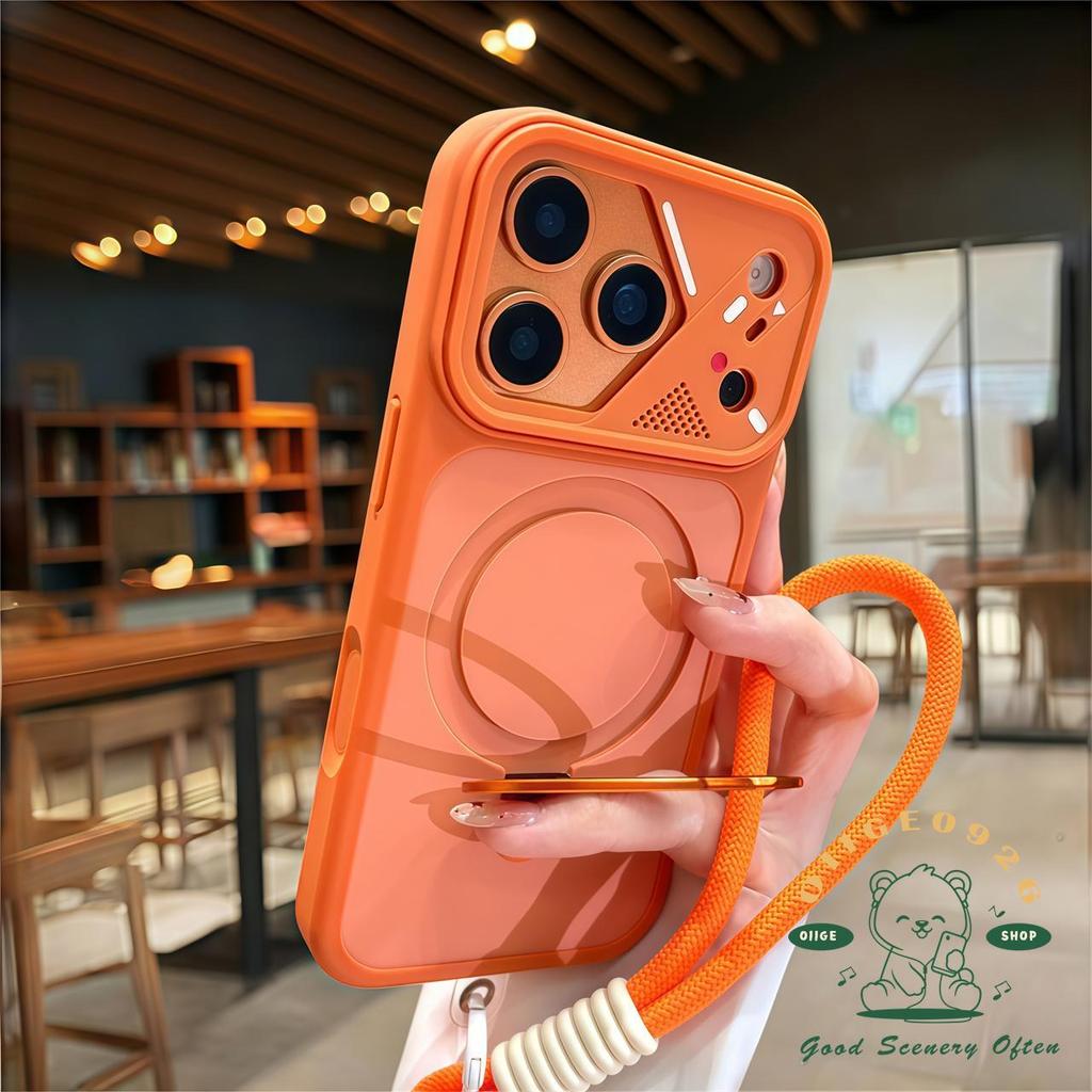【 Ốp lưng iPhone17 】 Giá đỡ chất lỏng Dây buộc Vỏ điện thoại từ tính iphone17 Pro Max 16 15 14 13 12 11 cho vỏ iPhone Vỏ mềm silicon TPU chống sốc