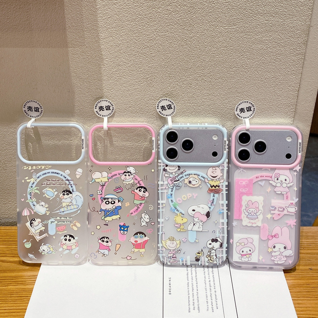 Ốp điện thoại hình mèo hoạt hình từ tính cho IPhone17ProMax 17Air 16 15 14 13 12 Vỏ bảo vệ chống sốc