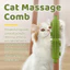 HamshMoc Bàn chải Massage cho mèo Bàn chải chải chải lông để rụng dây đeo có thể điều chỉnh Răng silicon cho thú cưng