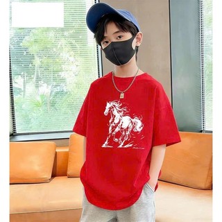 Áo phông cộc tay mùa hè dành cho bé trai 18-52kg mẫu PHÔNG NGỰA. Chất liệu vải polo cá sấu thoáng mát. NL1