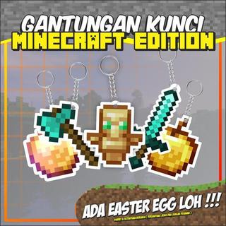 Gantungan Kunci Akrilik M1n3craft Edition (Cetak UV) | Keychain Item M1n3craft | Ganci M1n3craft (Ada Bonus Easter Egg