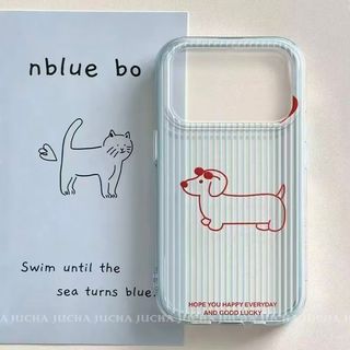 Dachshund sọc chó cho iPhone 171615 trường hợp 141311promax tối giản 16 cá tính 16plus mới 16pro