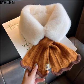 MELEN Khăn Quàng Cổ Dệt Kim Ấm Áp Mềm Mại Chống Gió Cho Mùa Đông Phụ Kiện Thời Trang Nữ