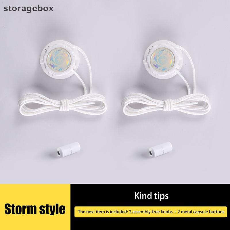 [Hộp đựng] 1 Cặp dây tự động không buộc, ren xoay, phụ kiện sneaker, màu đen/trắng