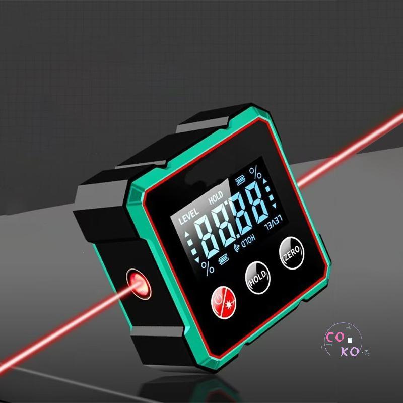[son môi] 360° Công cụ tìm góc kỹ thuật số từ tính với thước đo Laser điện tử Type-C Sạc LCD Công cụ đo lường điện tử Đẹp