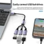 Yoo Nylon bện USB 2 0 1 Cổng đầu vào 2 hoặc 3 để kết nối đồng thời