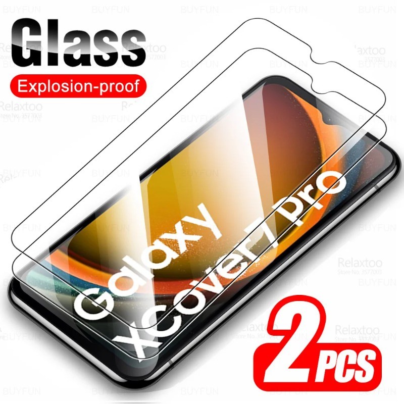 2 Chiếc Bảo Vệ Màn Hình HD Kính Cho Samsung Galaxy XCover 7 6 Pro Riêng Tư Kính Cường Lực Trong Suốt Cho Galaxy M53 M52 M51 M42 M40 M36 M35 Chống Gián Điệp Cạnh Đen Kính Phim