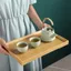 GILL Khay Gỗ Tre Bảo Quản Thực Phẩm, Phong Cách Retro, Trang Trí Hình Chữ Nhật, Dùng Cho Nhà Bếp