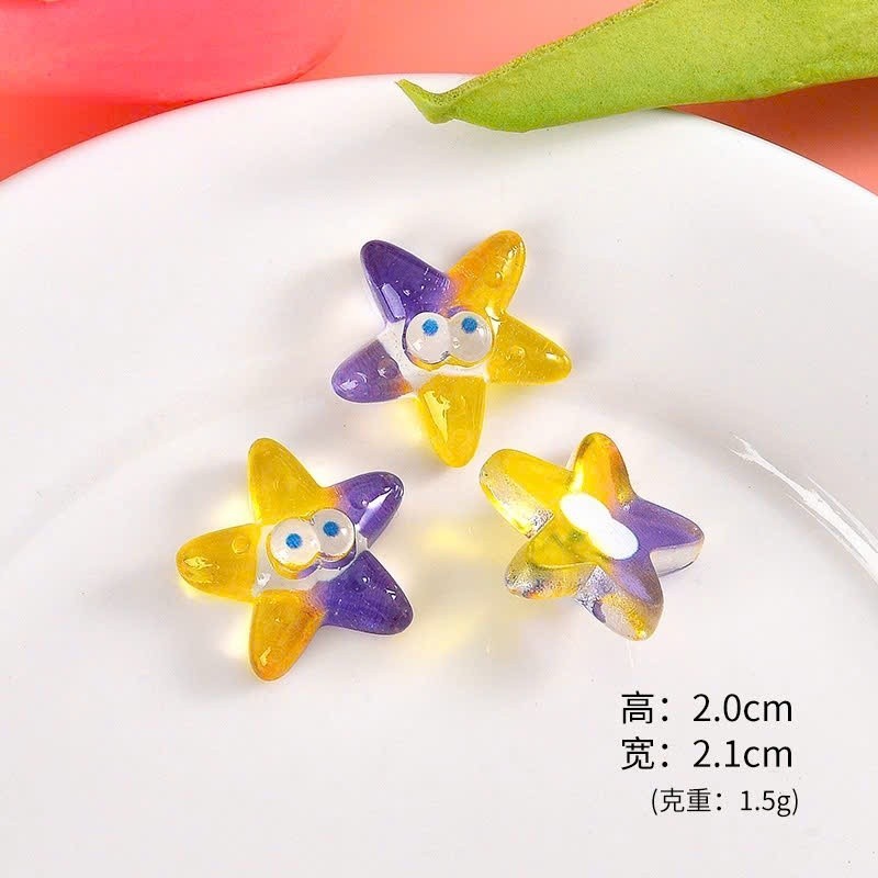 CHARM PHÁT SÁNG: Set Charm Đại Dương Cute – Cá Heo, Cá Mập, Sao Biển Kawaii Trang Trí Dép