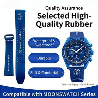 Thích hợp cho Omega X Swatch Moonswatch Dây đeo đồng hồ Velcro Cao su 20mm Dây đeo thay thế bền bỉ chống nước