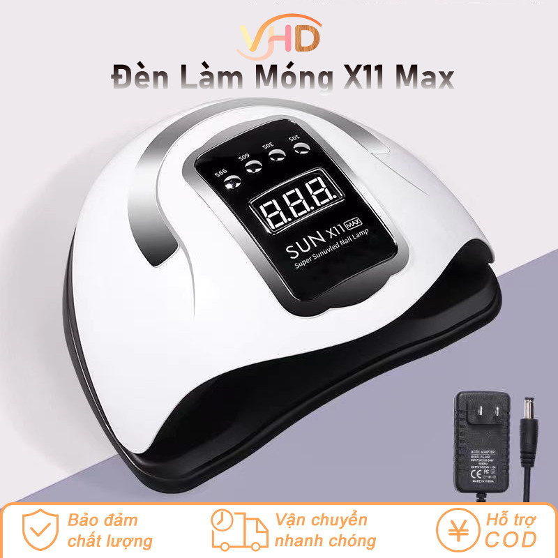 Đèn Làm Móng X11 Max Công Suất 280W - Máy Hơ Gel LED UV Cảm Biến Tự Động, Sấy Sơn Gel Chuyên Nghiệp