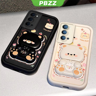 Ốp Lưng Cho OPPO RENO 5 5G oppo RENO 4 4g reno5 5G Vỏ Điện Thoại Vỏ Mềm Silicon Chống Sốc Thiết Kế Mới Thẩm Mỹ Gương Xoay Gấu Dễ Thương Có Giá Đỡ JTXXZJ01
