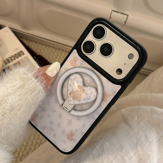 [Sheren] Ốp Điện Thoại Hoa Nhỏ Gấu Tím Giá Trị Cao Thích Hợp Cho i17 16 15 14 13 12 11 pro max Vỏ Bảo Vệ Chống Sốc