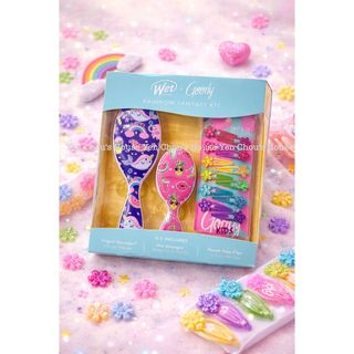 SET LƯỢC & KẸP TÓC WET BRUSH + GOODY RAINBOW FANTASY KIT 🌈