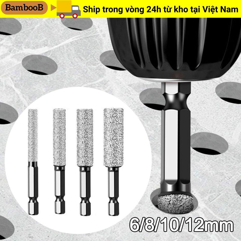 Máy cưa lỗ gạch men khô BAMBOOB, Mũi khoan chuôi lục giác 6 / 8 / 10 / 12mm, Dụng cụ cầm tay bằng gốm Granite chất lượng cao để khoan và mài