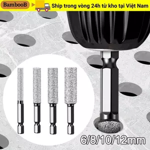 Máy cưa lỗ gạch men khô BAMBOOB, Mũi khoan chuôi lục giác 6 / 8 / 10 / 12mm, Dụng cụ cầm tay bằng gốm Granite chất lượng cao để khoan và mài