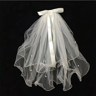 Khăn Lau Cô Dâu Phong Cách Hàn Quốc, Mẫu Fluffy Veil 24 Màu Trắng - Ảnh Cưới