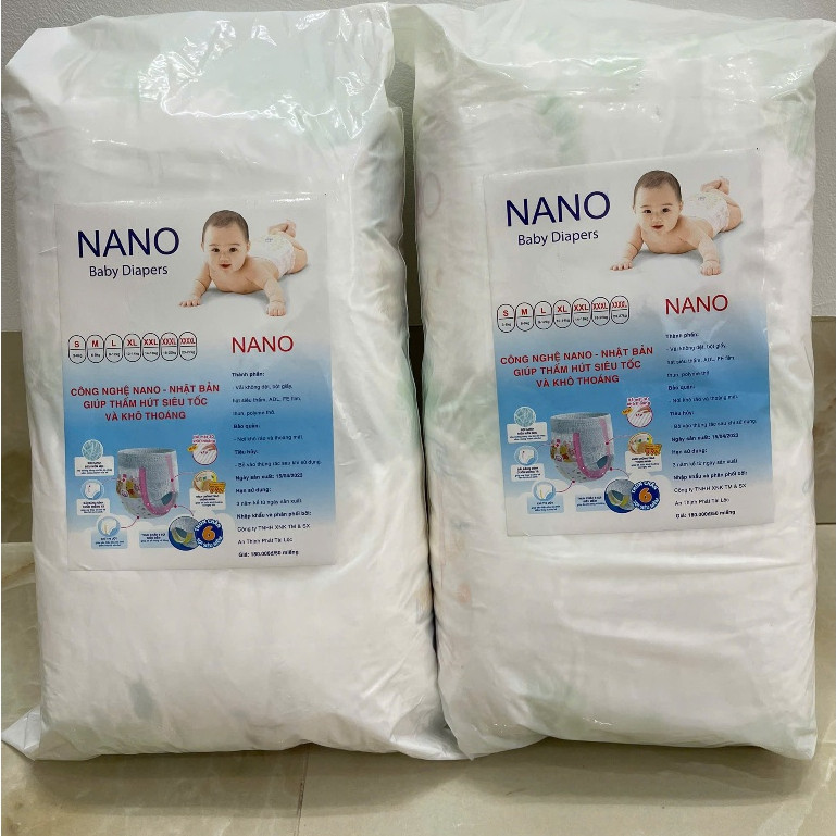[Combo 100 Nano] miếng bỉm quần, form bo, bản nâng cấp, thấm hút tốt 600-900ml