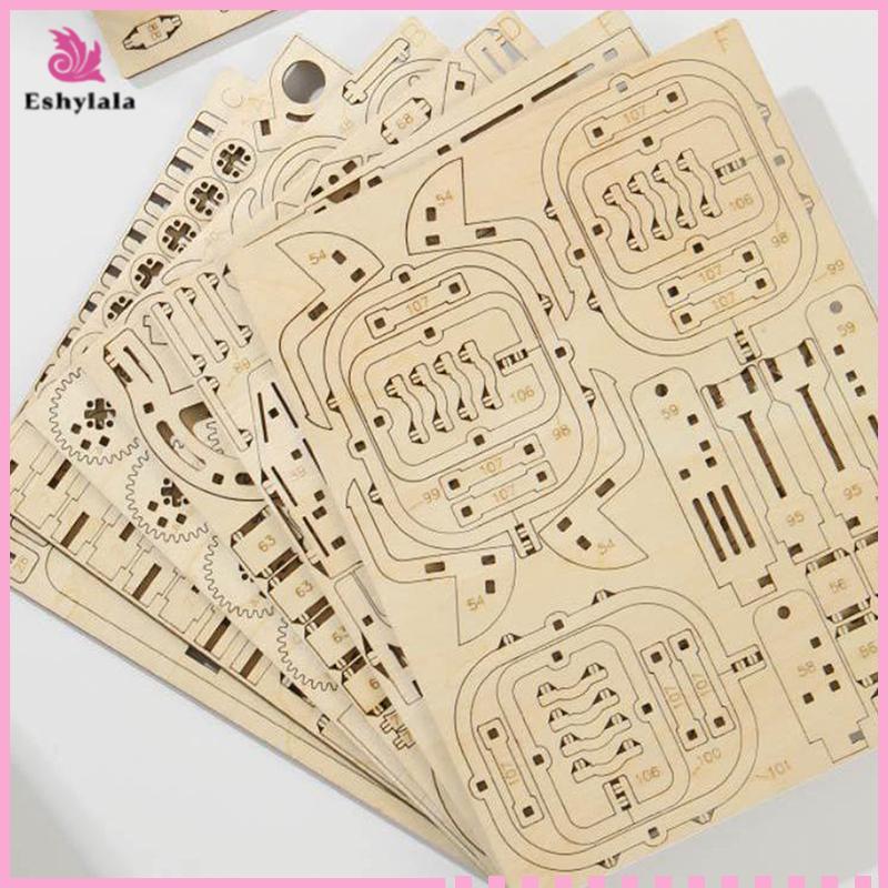 Eshylala 1 Bộ Đá Cẩm Thạch Chạy Bộ 3D Gỗ Xoắn Ốc Plank Đường Câu Đố Thiết Bị Tra Điện Mô Hình Cơ Khí Khoa Học Mê Cung Hội Quà Tặng Cho Trẻ Em [MỚI]