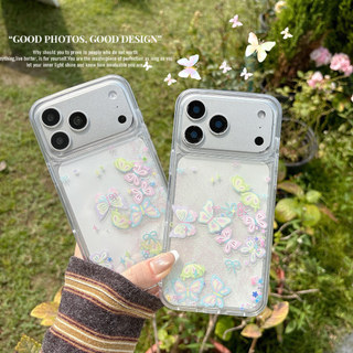 Dành Cho iPhone 17 16 15 14 13 Pro Max Ốp Điện Thoại Hình Bướm Mơ Mộng Lấp Lánh TPU Trong Suốt Với Bướm Ba Chiều & Ngôi Sao Chống Sốc & Mềm Cầm Hoàn Hảo Cho Thời Trang Mùa Xuân & Phong Cách Cổ Tích
