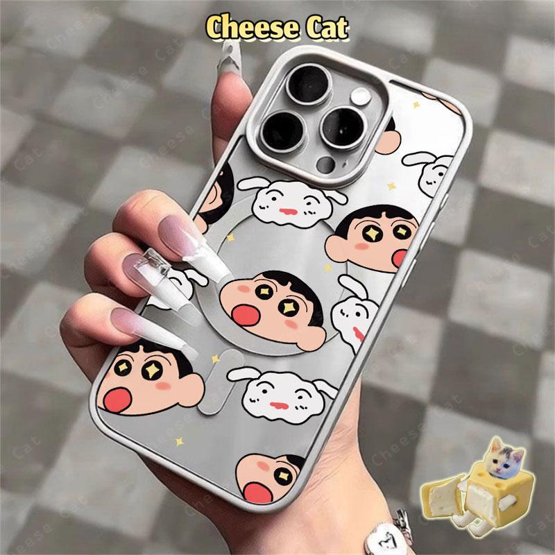 Chú chó con hoạt hình dễ thương Ốp điện thoại từ tính cho iPhone 11 12 13 14 15 16 17 Pro Max 7 Plus Xs Max Vỏ dễ thương