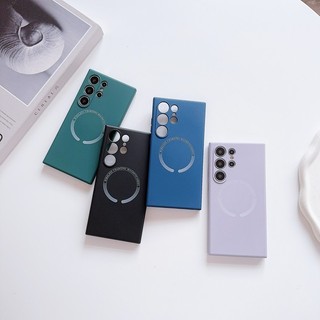 Ốp Silicon Từ Tính Silicon Lỏng Cho Samsung Galaxy S26 S25 S24 S23 S22 S21 Ultra Plus S25 S24 S23 S21 FE Nhung Lót Full Gói Bảo Vệ Camera Chống Rơi