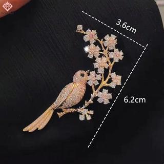 Trâm cài hoa Magpie sang trọng - phụ kiện trang sức sáng tạo cho công việc và các sự kiện