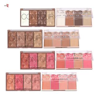 Bảng viền má hồng tự nhiên 4 màu - Họa tiết mịn màng mềm mại để trang điểm sân khấu tiệc tùng