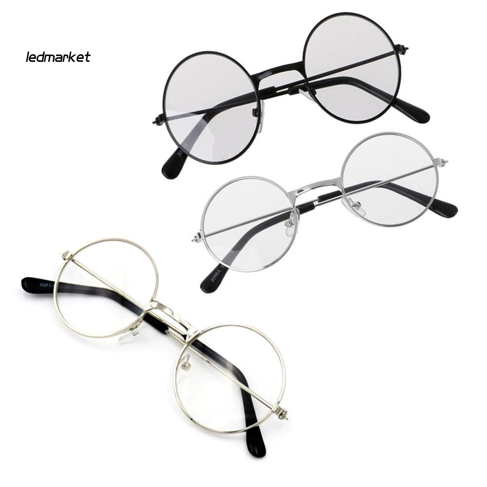 (Ledmarket) Phong Cách Retro Tròn Cho Bé Sơ Sinh Khung Kính Mắt Trẻ Em Kính Mắt Chụp Ảnh Chống Đỡ
