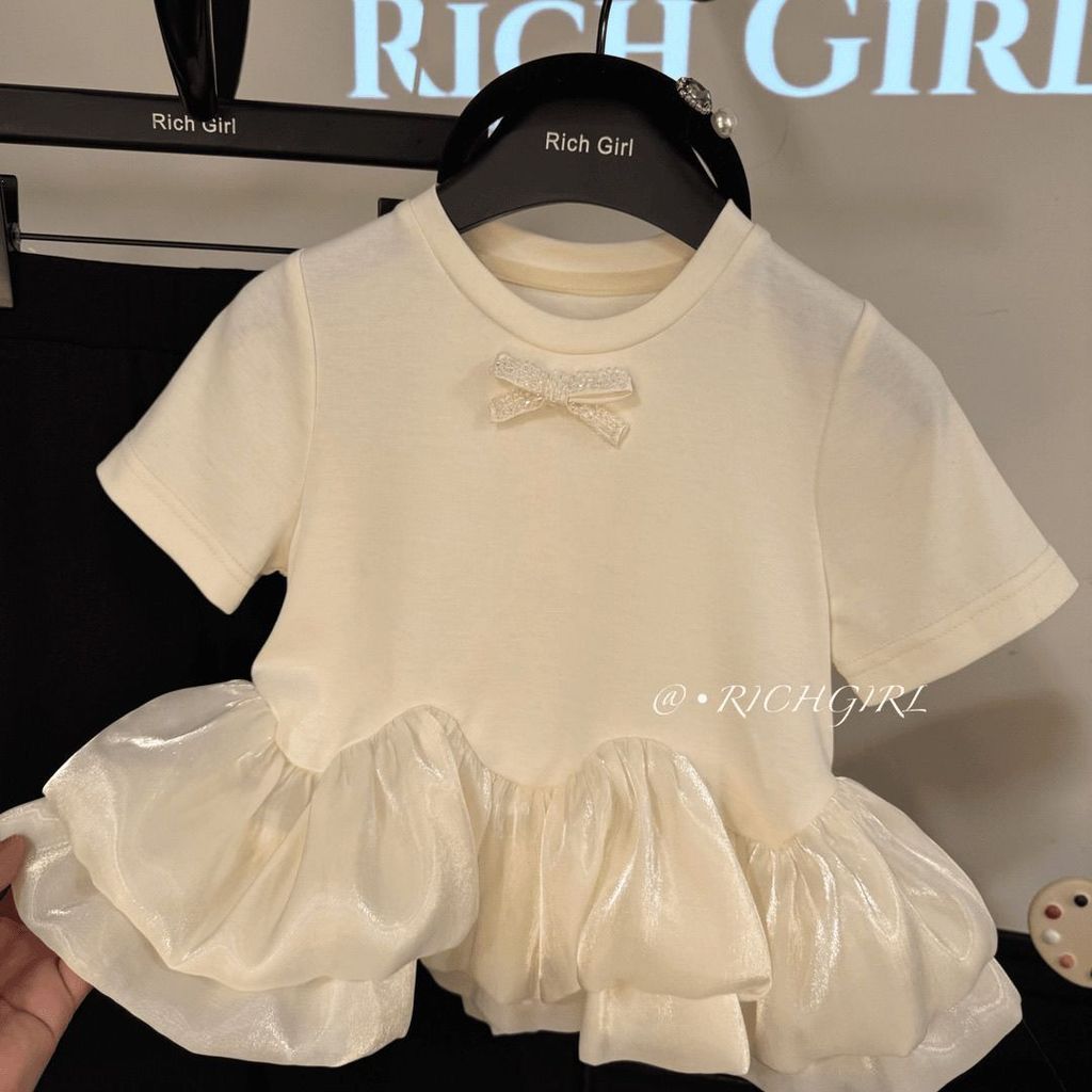 [Seckill trong thời gian có hạn] Bộ đồ mùa hè dành cho nữ Áo thun ngắn tay Quần ren thông thường Bộ đồ hai mảnh