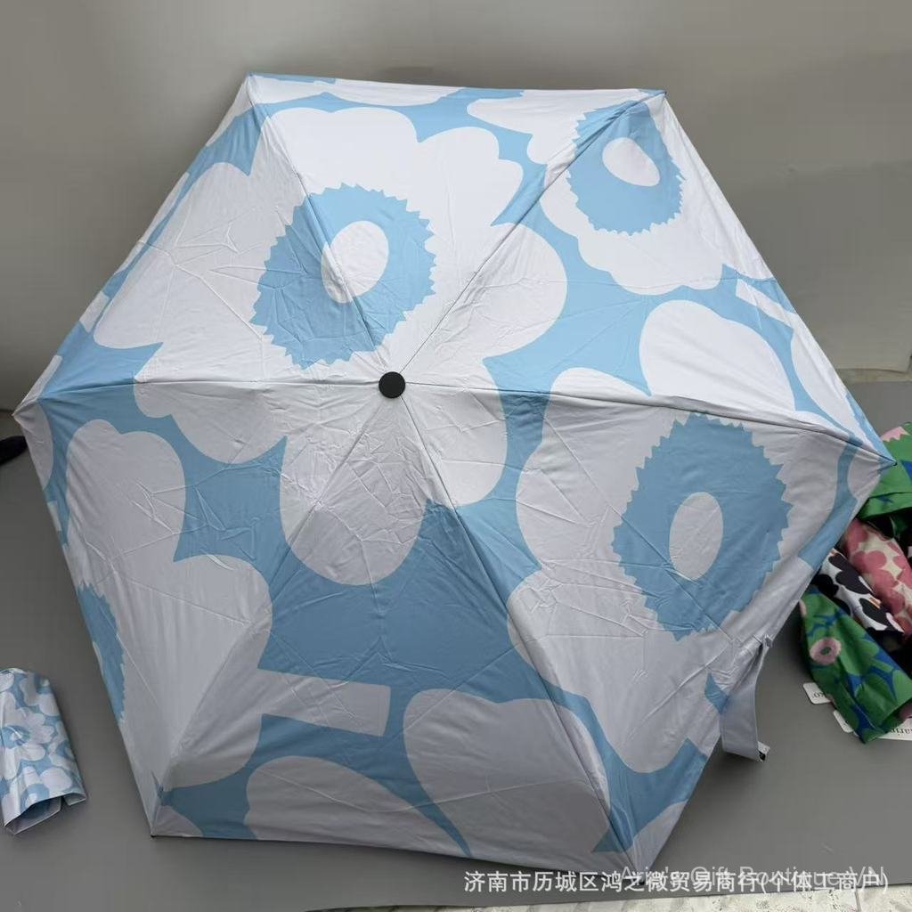 [Aria-G1] Dù che nắng hoa cổ điển Tay cầm ngắn Gấp di động Tấm che nắng nhẹ Phong cách Bắc Âu