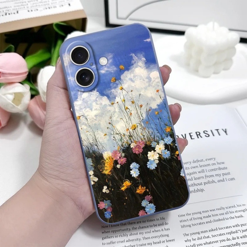Ốp Điện Thoại Hoa Cúc May Mắn Brilliant Cho OPPO A5 A6 Pro A3 Pro A3X A16 A17 A57 A6X Ốp lưng TPU Mềm Chống Sốc