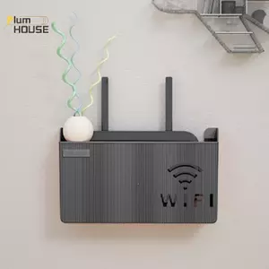 PlumHOUSE Không Dây Wifi Router Kệ Hộp Bảo Quản Tường Nhựa ABS Hộp Tổ Chức Cáp Giá Đỡ Điện Hộp Tổ Chức Trang Trí Nhà VN