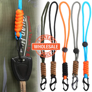 Kẹp Carabiner ngoài trời cho ba lô Khóa Võng, Dây Nylon chống mất với thao tác một tay, Dụng cụ đi bộ đường dài câu cá cắm trại