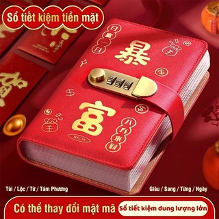 Sổ tiết kiệm đựng tiền da PU đẹp, kèm khoá mini - Lựa chọn lý tưởng làm sổ tay quản lý chi tiêu cá nhân 100 ngày