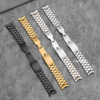 Arc Cong End Dây đeo đồng hồ bằng thép không gỉ nguyên khối 16mm 18mm 20mm 22mm 24mm Khóa gấp năm hạt Khóa phổ thông Nam SEIKO Diver Đen Vàng Bạc