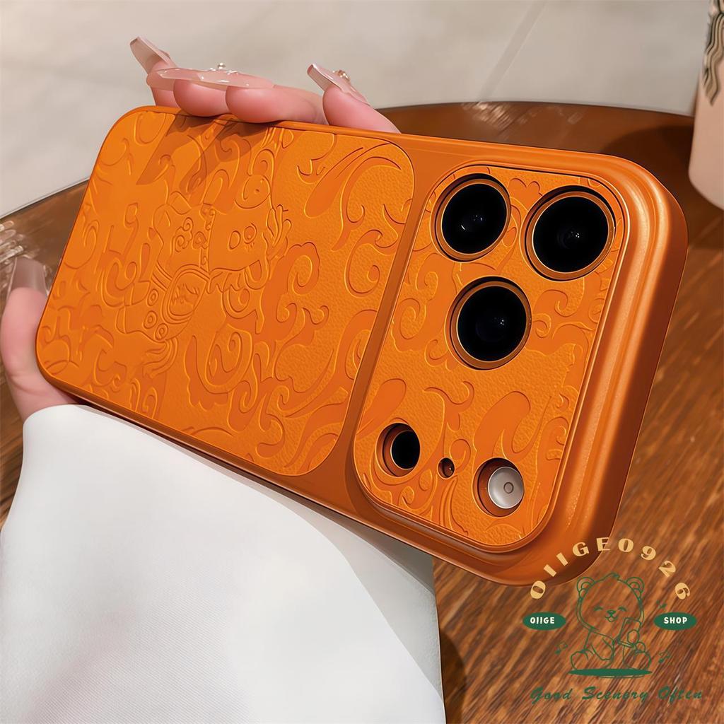 【 Ốp lưng iPhone17 】 Ốp điện thoại chống rơi bằng da cam 2026 iPhone17 Pro Max 16 15 14 13 cho vỏ iPhone Vỏ mềm silicon TPU chống sốc