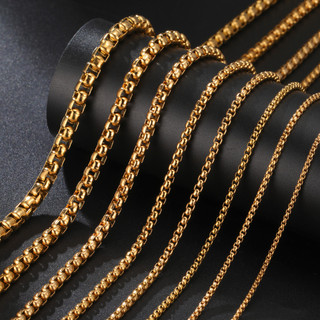 Sản phẩm bán buôn: Hộp dây chuyền xích thép không gỉ stylepunk, dày 2mm, đơn giản, phù hợp cho nam và nữ