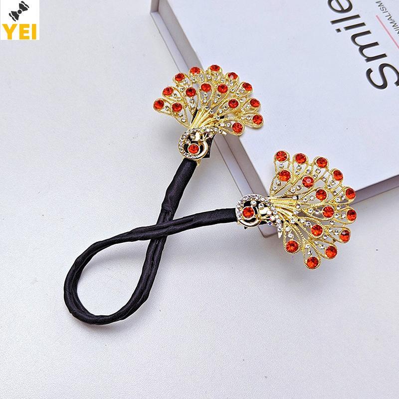 < YEI > Đuôi Cá Voi Kim Cương Giả Hoa Tóc Bun Maker Gói Dây Buộc Tóc Lười Uốn Tóc Phụ Kiện Tóc Dụng Cụ Tạo Kiểu Tóc Mới