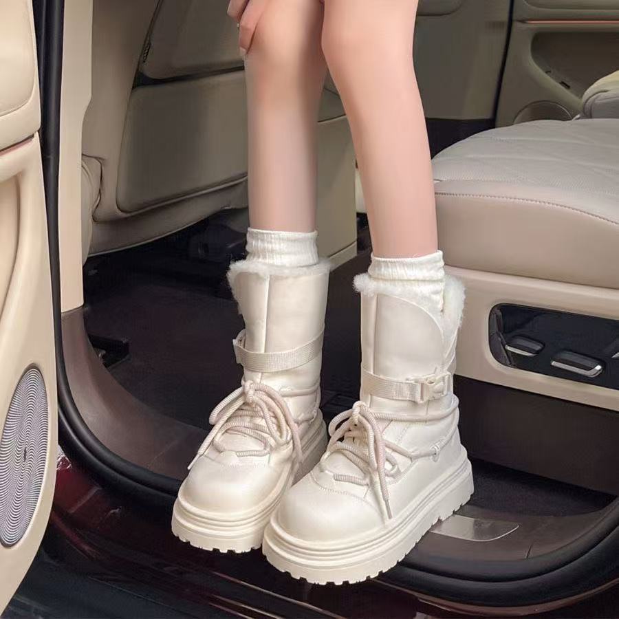 Giày bốt tuyết nâng cao đế dày Unisex phong cách 2025 dành cho nữ DPOT