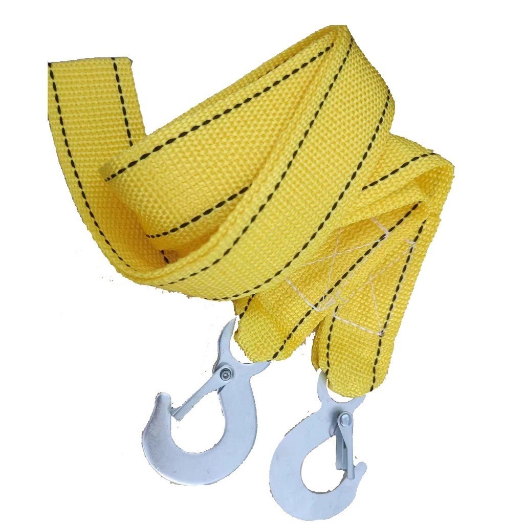 Dây kéo xe cứu hộ vàng 4m 5 tấn sợi nilon, Dây cáp kéo xe (ô tô), 5 tấn, 4m, Kéo xe, Sợi nilong / Siêu bền