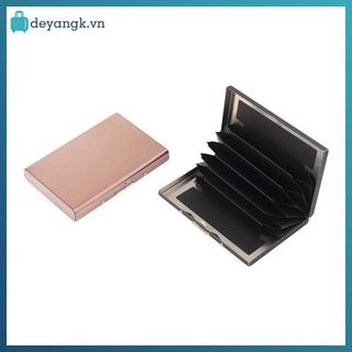 Deyangk hộp thép không gỉ 6/10 khe đựng giấy phép lái xe, thẻ tín dụng, chống trộm, bàn chải, túi đựng kim loại VN