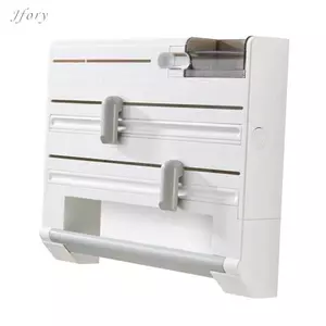 Jfory Giá treo tường nhà bếp 6 trong 1 để bọc giấy và đựng khăn giấy cho gia đình và quán cà phê
